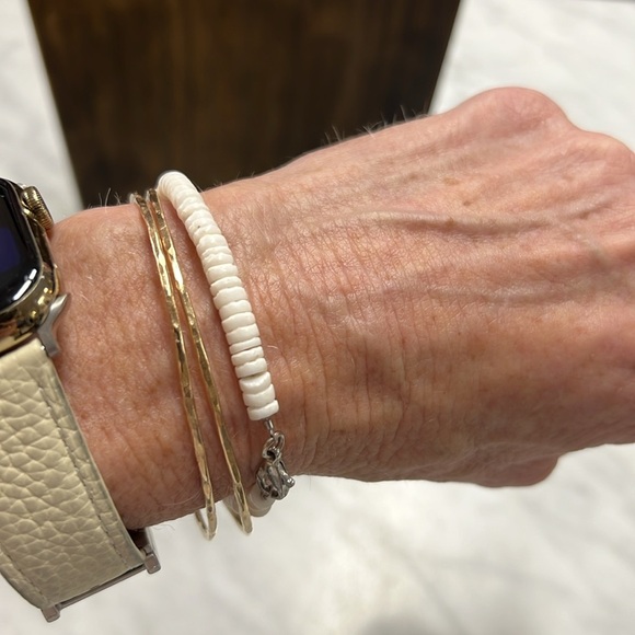 Vintage Pink Puka Shell Necklace Puka Shell Necklace and Puka Shell Bracelet - Picture 7 of 10